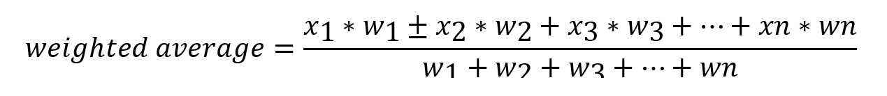 weighted average formula