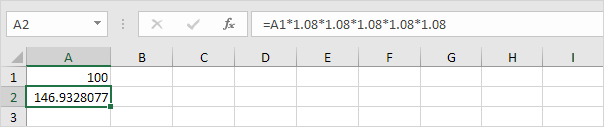 Compound Interest in Excel