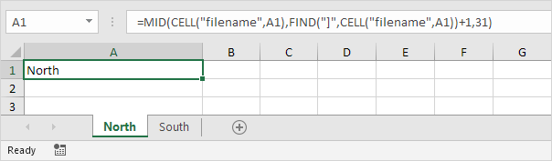 Get Name of Current Worksheet