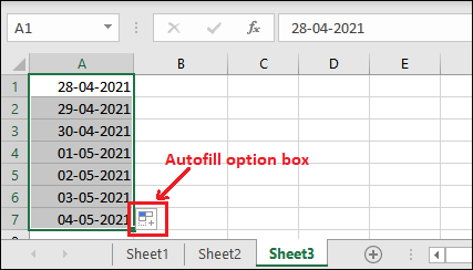 Autofill in Excel