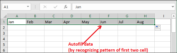 Autofill in Excel