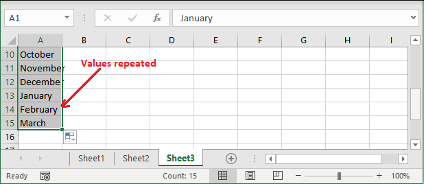 Autofill in Excel