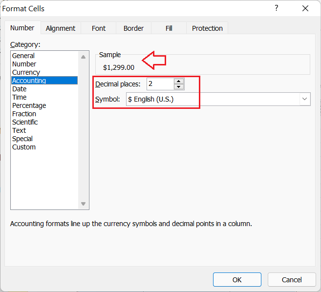 Currency Vs Accounting Format in Excel