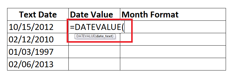 Excel DATEVALUE Function