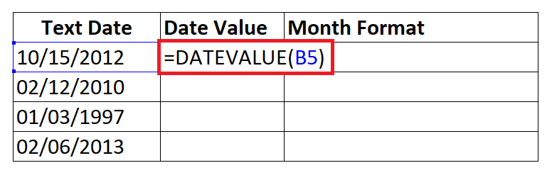 Excel DATEVALUE Function