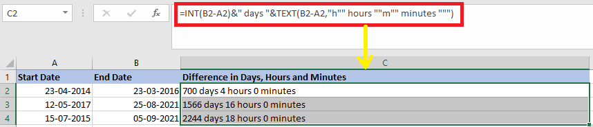 Excel Time Difference Between Two Date Times In Minutes