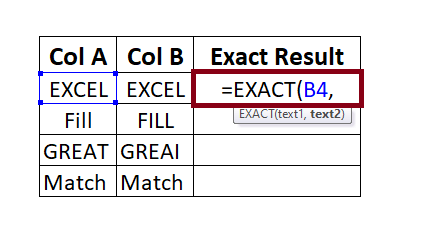 Excel Exact Function