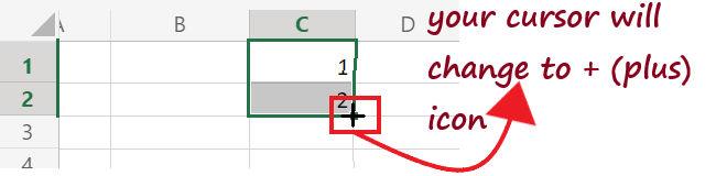 Excel Fill Handle