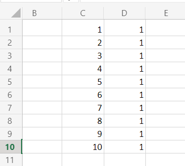 Excel Fill Handle