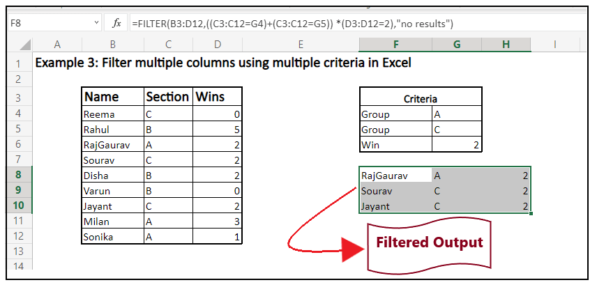 How Filter Function Work In Excel