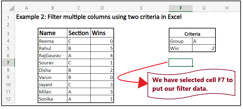 Excel Filter Function