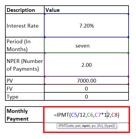 Excel IPMT Function