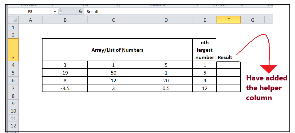 Excel Large Function