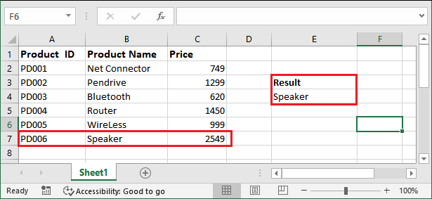 Excel LOOKUP() function