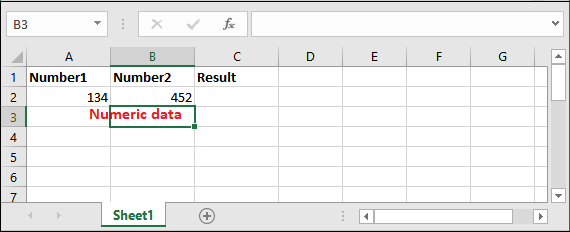 Excel not equal to operator