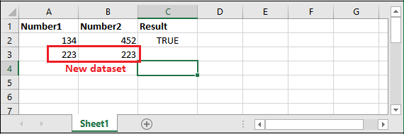 Excel not equal to operator