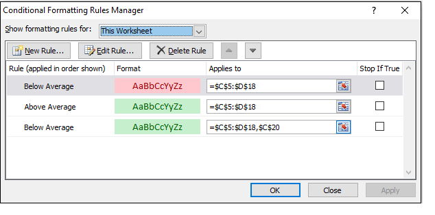 Excel Rules Manager