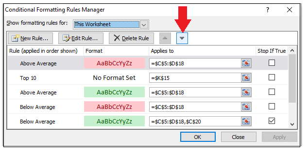 Excel Rules Manager