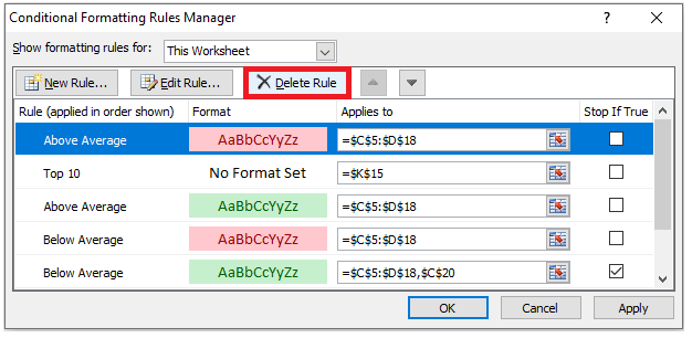 Excel Rules Manager