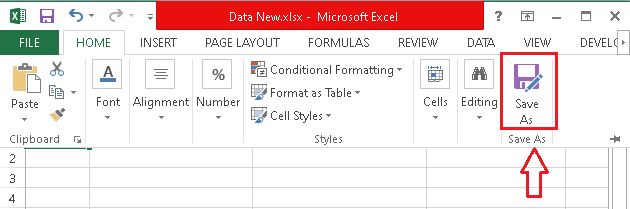 Excel Save As Shortcut