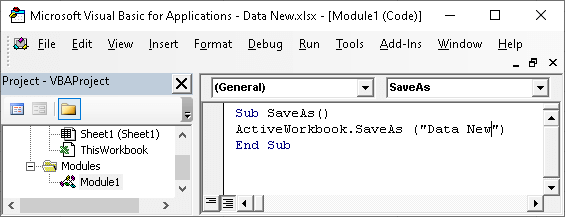 Excel Save As Shortcut