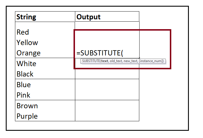 Excel SUBSTITUTE Function