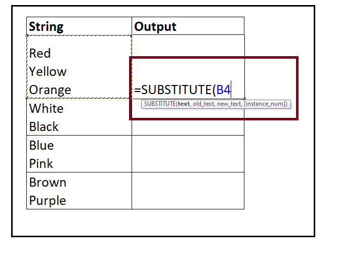 Excel SUBSTITUTE Function