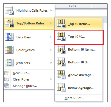 Excel Top/Bottom Rules