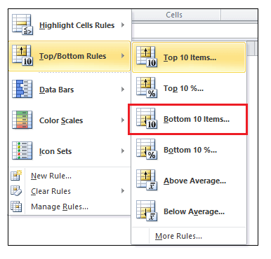 Excel Top/Bottom Rules