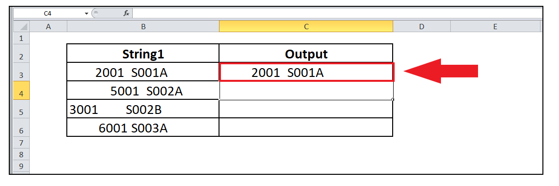 Excel TRIM Function