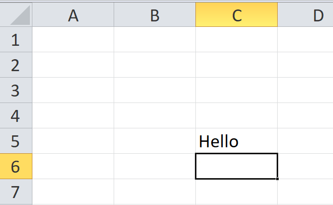 Worksheet, Rows, Columns and Cells in Excel