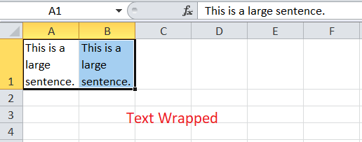 Excel Wrap Text Shortcut