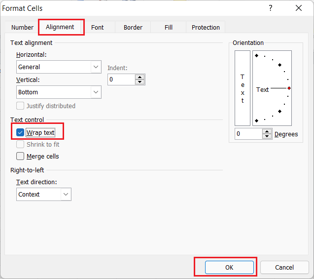 Excel Wrap Text Shortcut