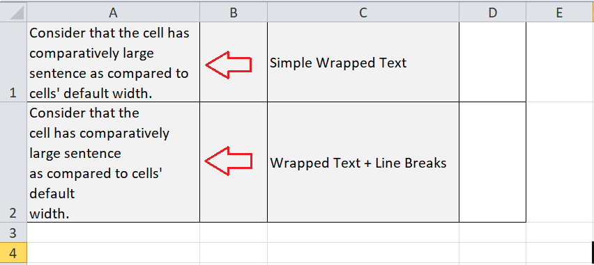 Excel Wrap Text Shortcut