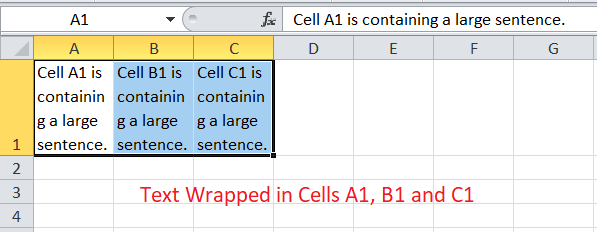 Excel Wrap Text Shortcut