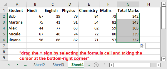 Formula for percentage of total in Excel