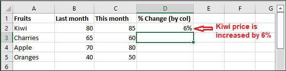 Formula for percentage of total in Excel