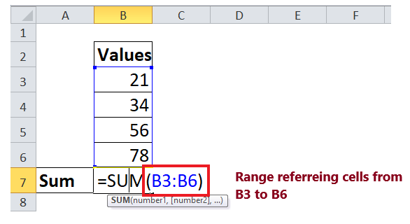 Formula reference in Excel