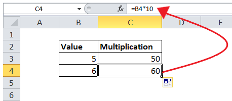 Formula reference in Excel