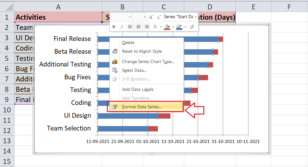 Gantt Chart Excel