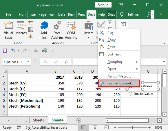 Heap map in Excel