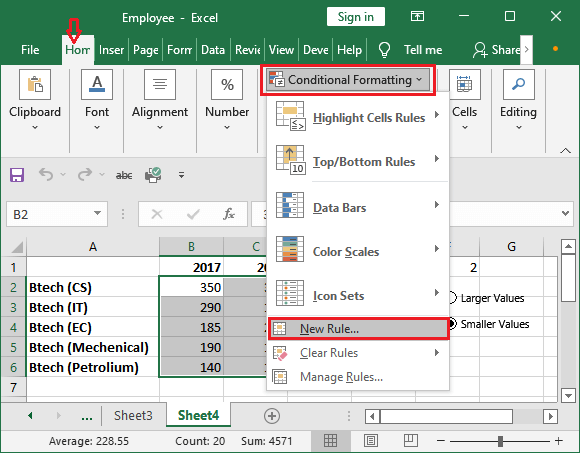 Heap map in Excel