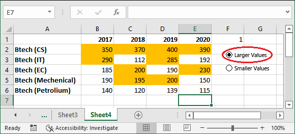 Heap map in Excel