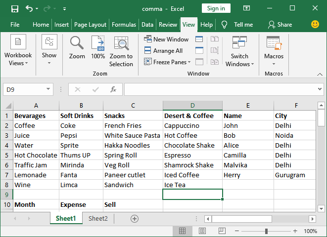 How to add page break in Excel