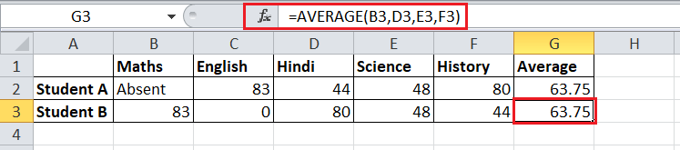 How to calculate average in Excel