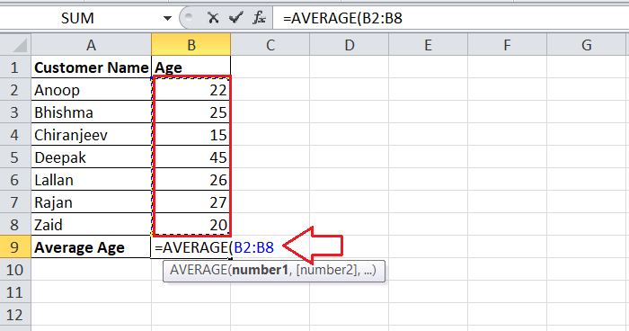 How to calculate average in Excel