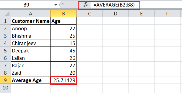 How to calculate average in Excel