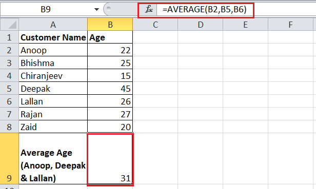 How to calculate average in Excel