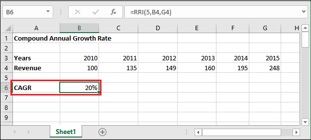 How to calculate CAGR in Excel?