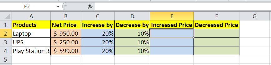 How to calculate percentage in Excel